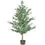 Árbol de eucalipto artificial WEONFYN, tronco artificial, verde, 180 cm