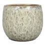 Tiesto de cerámica NOREEN, moteado, crema-marrón, 13,5cm, Ø16,5cm