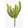 Crassula perforata artificial FULU en varilla de ajuste, verde, 15cm