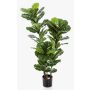 Ficus Lyrata artificial GUDJA, troncos artificiales, verde, 130cm