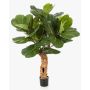 Ficus Lyrata artificial HADAR, tronco natural, verde, 110cm
