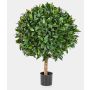 Bola de laurel artificial LARAWAG, tronco natural, zona de tránsito, 110cm