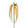 Amaranto artificial SUZAKU con flores, naranja-verde, 95cm