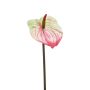 Flor de Anthurium de plástico YUSEI, rosa-verde, 65cm