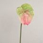 Flor de Anthurium de plásticoYUSEI, verde-rosa, 65cm