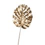 Hoja artificial de Philodendron Monstera Deliciosa AMETS, oro, 70cm