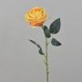 Rosa textil ELEAZAR, naranja, 65cm, Ø9cm