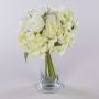 Ramo de flores artificiales FOUDILA, rosas, hortensias, blanco, 25cm