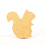 Posavasos de corcho con forma de ardilla SKIPPY, natural, 19,5x19x2cm