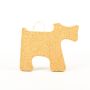 Posavasos de corcho con forma de perro STROLCHI, natural, 27,5x23,5x2cm