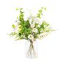 Ramo artificial de flores de invierno GWENDA, blanco-verde, 60 cm, Ø 45 cm