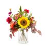Ramo de flores artificiales de otoño JORA, amarillo-naranja-rosa, 55 cm, Ø 40 cm