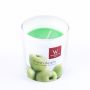 Vela de cera perfumada ASTRID en vaso, Fresh Apple, verde manzana, 7,9cm, Ø7,1cm, 28h