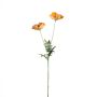 Rama de flores artificial amapola GUNDULA, Eco Collection, naranja-amarillo, 70 cm, Ø 7-8 cm