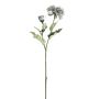 Rama decorativa de flores Zinnia GUNDISINE, Eco Collection, gris azulado, 65 cm, Ø 9 cm
