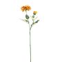 Rama decorativa de flores Zinnia GUNDISINE, Eco Collection, naranja-amarillo, 65 cm, Ø 9 cm