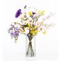 Ramo de flores artificiales de primavera CALISSA, morado-amarillo, 60cm, Ø40cm