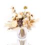 Ramo de flores artificiales RAWENNA con aspecto seco, beige y blanco, 40 cm, Ø 50 cm