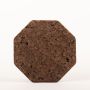 Posavasos de corcho octogonal MANARA, oscuro, 1,8cm, Ø25cm