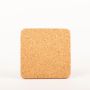 Posavasos de corcho cuadrado MANARA, natural, 17,5x17,5x1,5cm
