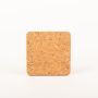 Posavasos de corcho cuadrado MANARA, natural, 15x15x1,5cm