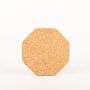 Posavasos de corcho octogonal MANARA, natural, 1,5cm, Ø18cm
