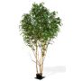 Abedul blanco artificial ILSEDORE, troncos naturales, verde, 350 cm - Fabricado en Italia