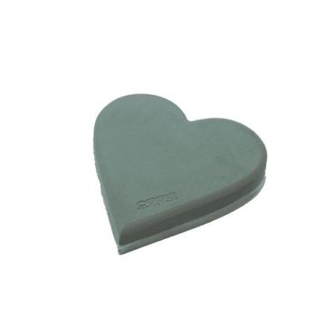 OASIS® Espuma húmeda en forma de corazón, decoración para bodas, base de espuma rígida EcoBase, verde, 20 x 19 x 4,5 cm