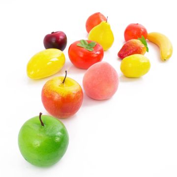 Conjunto de frutas de plástico FIDAN, de colores, 5-8cm Conjunto de frutas de plástico FIDAN, de colores, 5-8cm