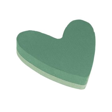OASIS® Espuma para flores secas corazón, decoración para bodas, marcos de espuma con base de espuma rígida, verde, 25 x 24 x 6 cm OASIS® Espuma para flores secas corazón, decoración para bodas, marcos de espuma con base de espuma rígida, verde, 25 x 24 x 6 cm