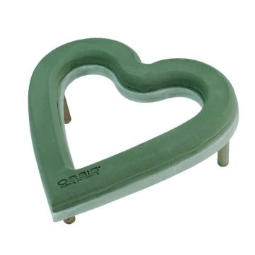 OASIS® Esponja para flores frescas, decoración para bodas, base de espuma rígida EcoBase, soportes de madera, verde, 40 x 38 x 4,5 cm