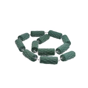 OASIS® Espuma húmeda Guirnalda con red de nailon, divisible, verde, 10 m