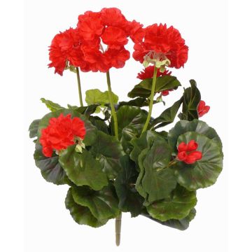 Geranio artificial MIA con vara de fijación, rojo, 35cm, Ø6-9cm Geranio artificial MIA con vara de fijación, rojo, 35cm, Ø6-9cm