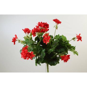 Geranio artificial MIA con vara de fijación, rojo, 40cm, Ø5-8cm