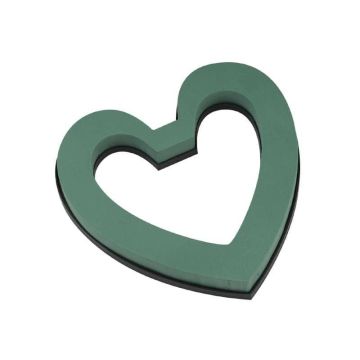 OASIS® Espuma para flores Ideal corazón abierto, decoración para bodas, base de plástico, gancho para colgar, verde, 22 x 21,5 x 3 cm OASIS® Espuma para flores Ideal corazón abierto, decoración para bodas, base de plástico, gancho para colgar, verde, 22 x 21,5 x 3 cm