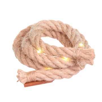 Cuerda decorativa de hierba ARNAR con cadena de luces, beige, Ø1,5cm