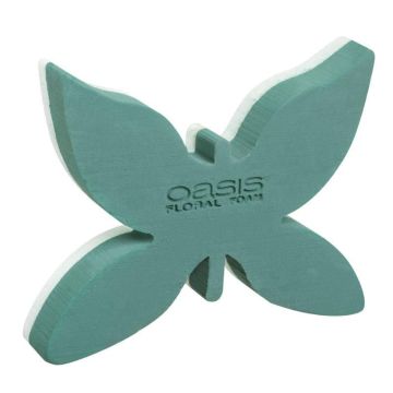 OASIS® Espuma para flores frescas mariposa, base de espuma rígida de poliestireno, verde, 34,5 x 27,5 x 6 cm
