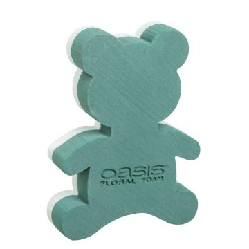 OASIS® Espuma para flores frescas osito, base de espuma rígida de poliestireno, verde, 30 x 22 x 6 cm