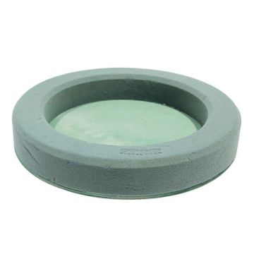 OASIS® Espuma húmeda para arreglos florales, base de madera Bioline, verde, Ø32cm
