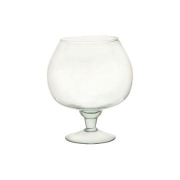 Copa grande de coñac EGBERTINE con pie, reciclada, transparente, 26 cm, Ø 22,5 cm