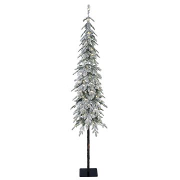 Árbol de Navidad artificial de tronco alto MOLDE DELUXE, con nieve, LED, 180cm, Ø50cm
