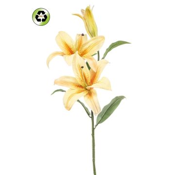 Lirio tigre artificial KRAWEL, Eco Collection, amarillo, 85 cm