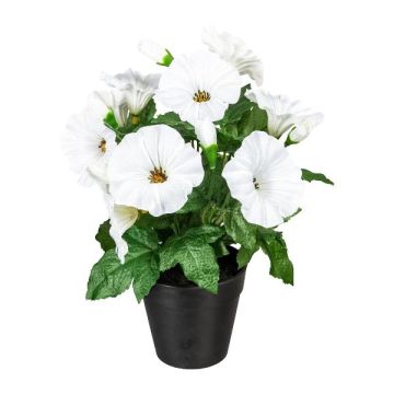 Flor artificial petunia VALMAR en maceta decorativa, blanco, 30 cm