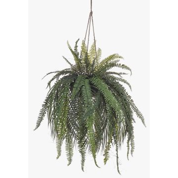 Arreglo floral artificial de helecho Cycas palmera en maceta colgante MAXROL, con cepellón, raíces, colgante, verde, 90 cm
