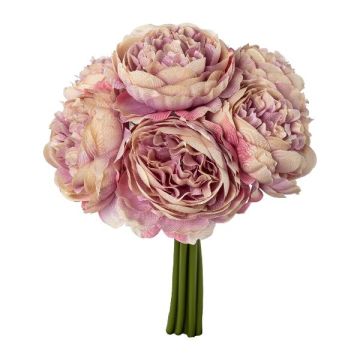 Ramo de flores artificiales rosa col MURZO, lila-crema, 23 cm