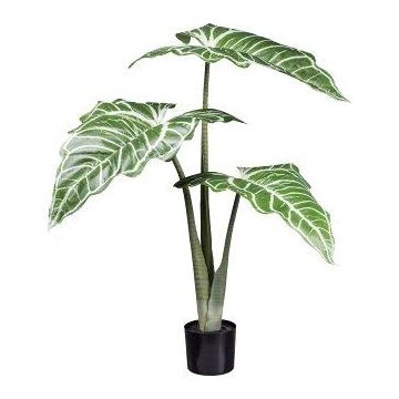 Planta artificial Colocasia TAHRON, verde-blanco, 130 cm