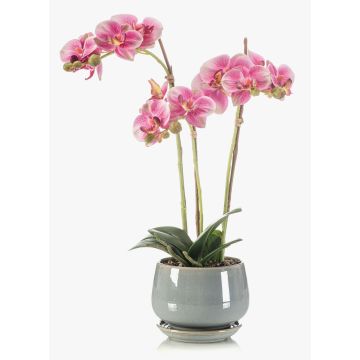 Orquídea artificial Phalaenopsis JOLANA en maceta de cerámica, rosa, 45 cm
