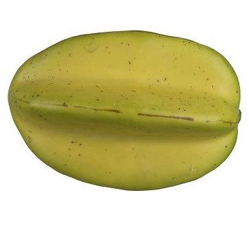 Fruta decorativa carambola LOKNA, amarillo claro-verde, 10,5 cm, Ø 8 cm