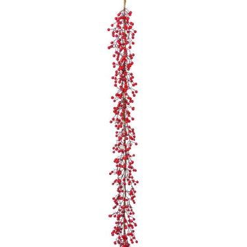 Guirnalda artificial de espino de fuego SIVRON, bayas, rojo, 150 cm