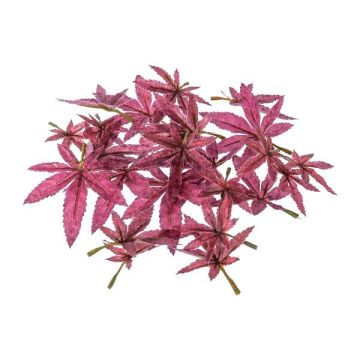 Hoja decorativa de arce japonés FANTIN, 24 unidades, rosa, Ø 7-9 cm